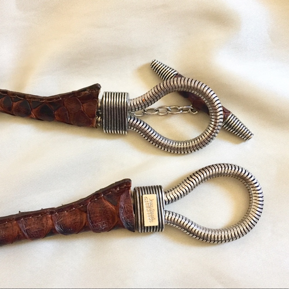 Jean Paul Gaultier Brown Python Choker Necklace - Picture 3 of 4